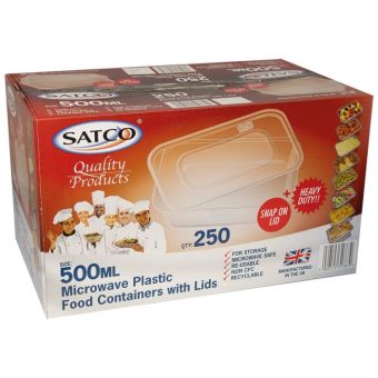 Satco 500ml Microwave P C with Lids-1x25001